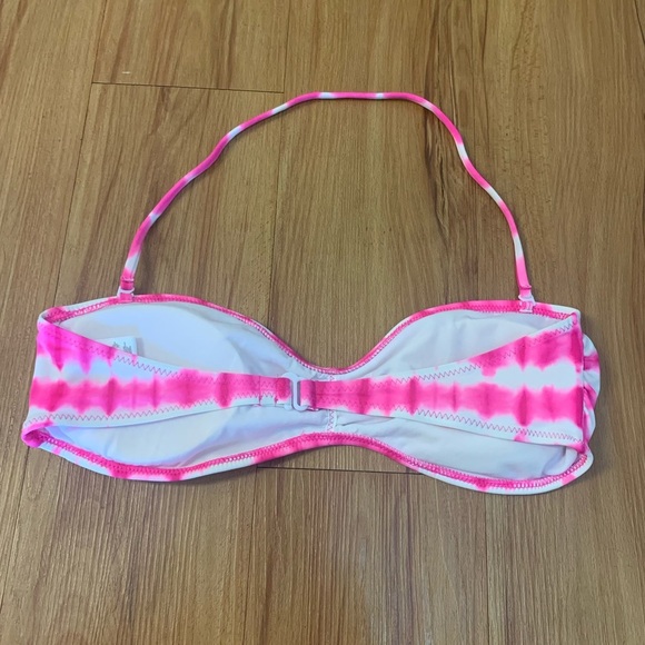 Forever 21 Neon Pink Tie Dye Bandeau Bikini Top - Picture 2 of 6
